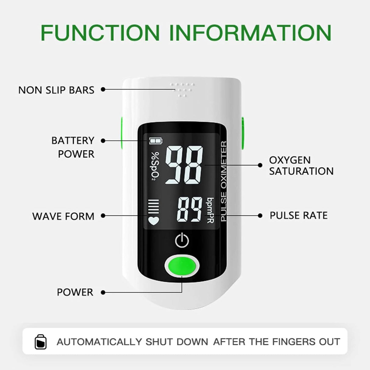 Pulsoximeter LED-display - sparklar.se